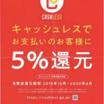5%還元！対象店舗！